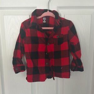 Wonder nation Buffalo plaid button up